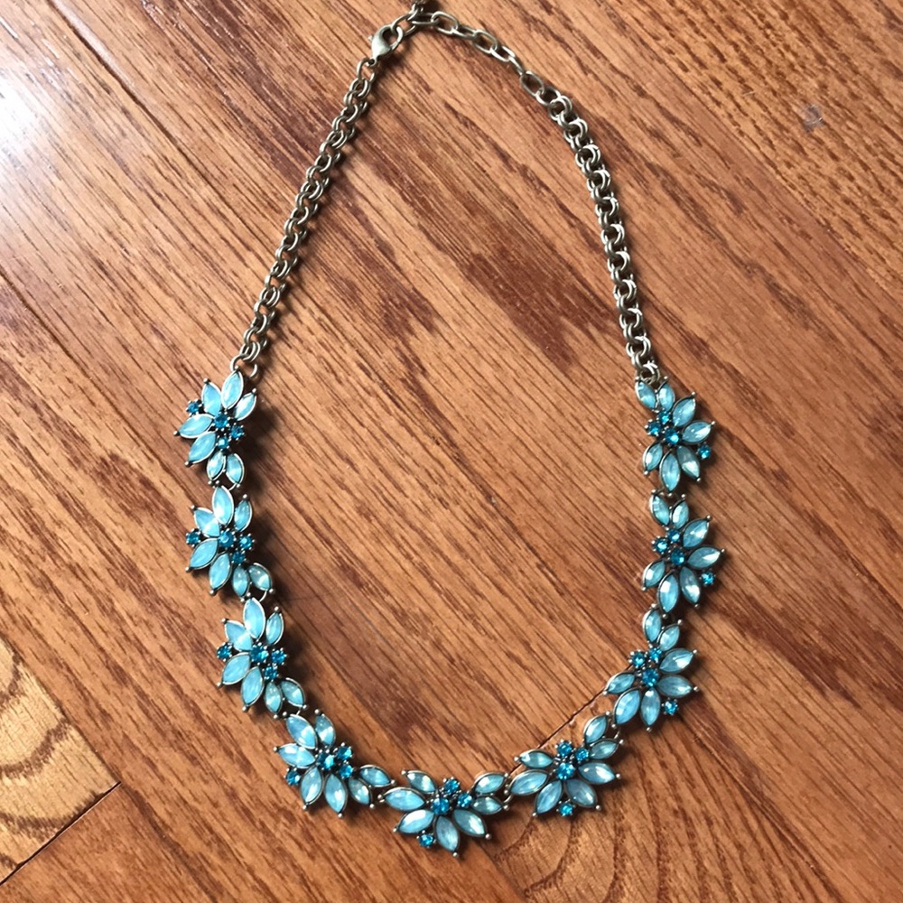 NEW blue floral NECKLACE!